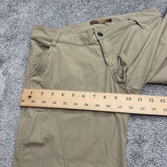 Prana Capri Pants Womens 8 Brown Tan Ankle Zip Straight Leg Outdoor Hiking 32x22 - Picture 16 of 16